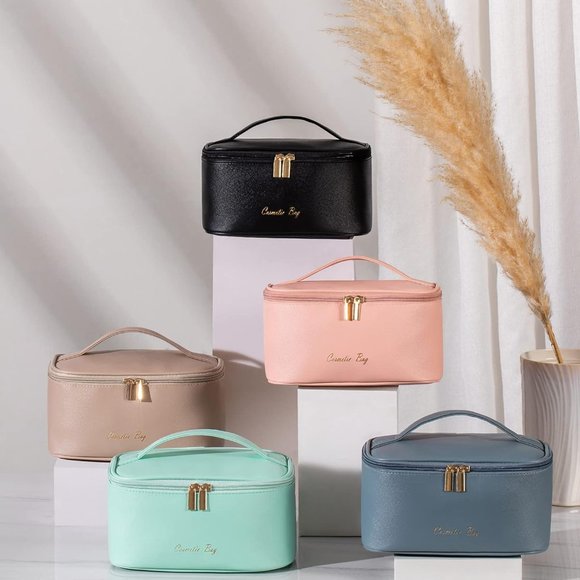 Women Light Green Small Cute Haze Blue Little Pouch Toiletry Makeup Organizer - Picture 3 of 9